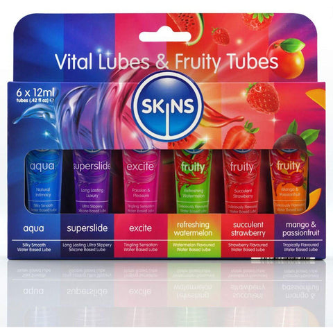 Skins liukuvoidesetti - Vital & Fruity 6 x 12ml