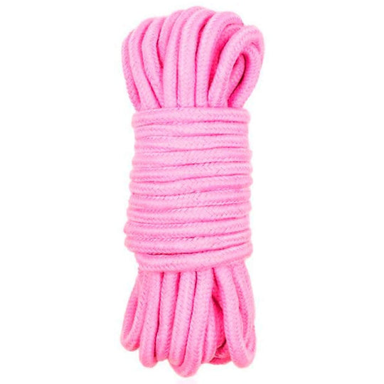 Pinkki bondage-köysi puuvillasta 5 m