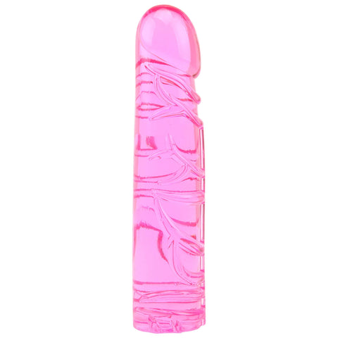 Jellyjortikka pinkki läpinäkyvä dildo 19,5 cm