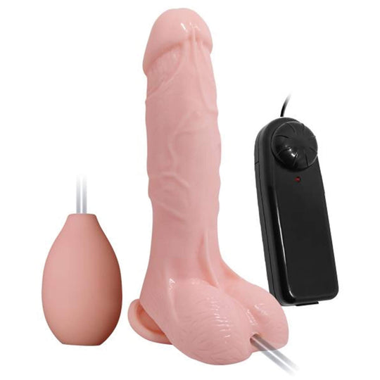 Ejakuloiva dildo vibraattorilla